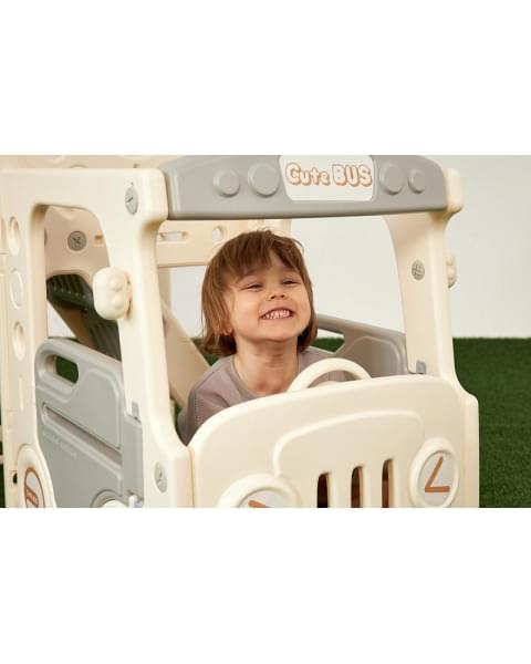 Игровой комплекс с горкой UNIX Kids Bus 171 см Grey