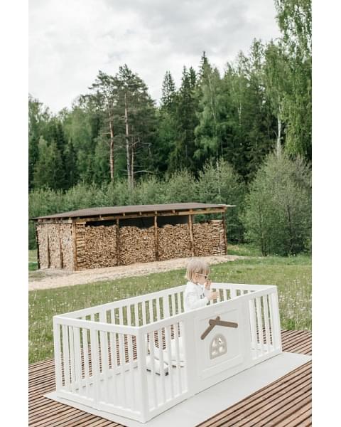 Большой детский игровой манеж UNIX Kids Classic Tree House 150 x 180 Camel