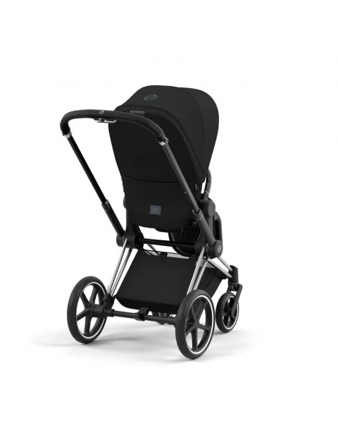 Коляска 2 в 1 Cybex Priam IV шасси Rose Gold, Deep Black (Черный)