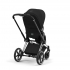 Коляска 2 в 1 Cybex Priam IV шасси Rose Gold, Deep Black (Черный)