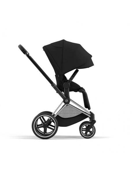 Коляска 2 в 1 Cybex Priam IV шасси Rose Gold, Deep Black (Черный)