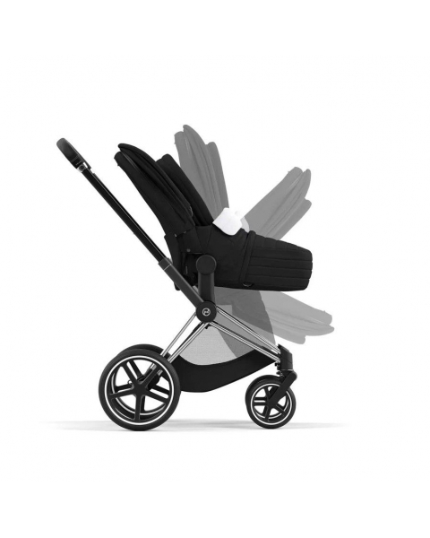 Коляска 2 в 1 Cybex Priam IV шасси Rose Gold, Deep Black (Черный)