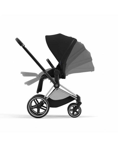 Коляска 2 в 1 Cybex Priam IV шасси Rose Gold, Deep Black (Черный)