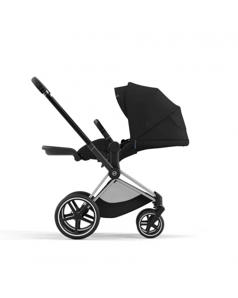 Коляска 2 в 1 Cybex Priam IV шасси Rose Gold, Deep Black (Черный)