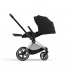 Коляска 2 в 1 Cybex Priam IV шасси Rose Gold, Deep Black (Черный)