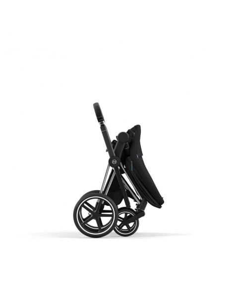 Коляска 2 в 1 Cybex Priam IV шасси Rose Gold, Deep Black (Черный)