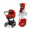 Коляска 3 в 1 Cybex Priam IV шасси Matt Black, Autumn Gold (Оранжевый)