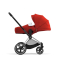 Коляска 3 в 1 Cybex Priam IV шасси Matt Black, Autumn Gold (Оранжевый)