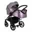 Коляска 3 в 1 Tutis Novo Reflective 2022, Lavender Metalic / Grey Reflective Print (284)