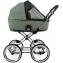 Детская коляска Roan Bass Next Classic 2.0 d14 3 в 1 с автокреслом Tutis Elo Lux EduSky Black BSNC/92/2 Sage Green/Black/руч.Black