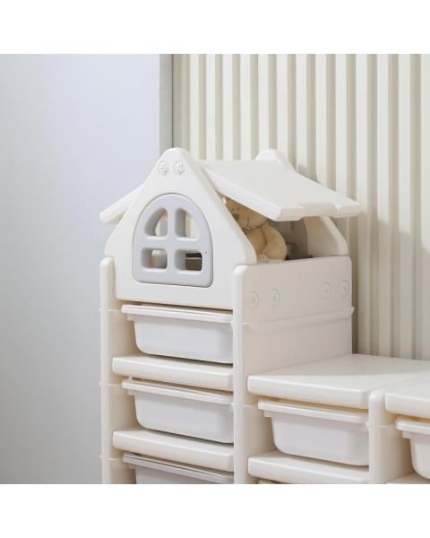 Стеллаж для игрушек UNIX Kids 9 ящиков Grey