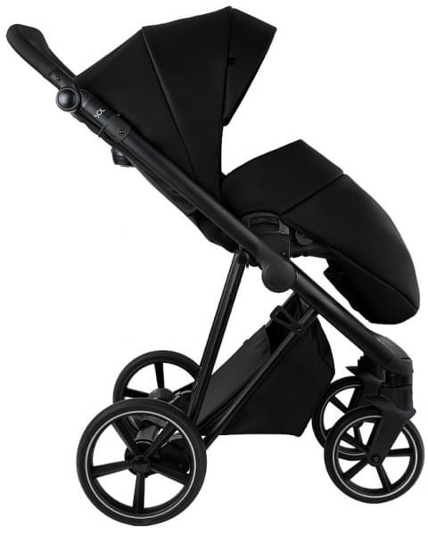 Детская коляска Roan Sol Vintage Leather 2.0 3 в 1 с автокреслом Tutis Elo Lux Edusky Black SL/10/L Black/Black/руч.Черный