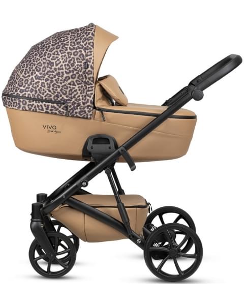Коляска 3 в 1 Tutis Viva 6+ Leather Wild Elegance, Savannah Brwon (323) с автокреслом Tutis Beno (0-13 кг)