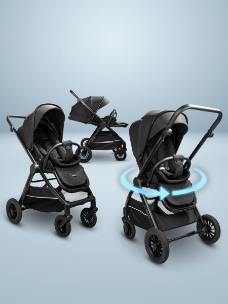 Прогулочная коляска с реверсивным блоком Amarobaby, Somnium, чёрный