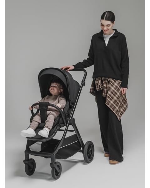 Прогулочная коляска с реверсивным блоком Amarobaby, Somnium, чёрный