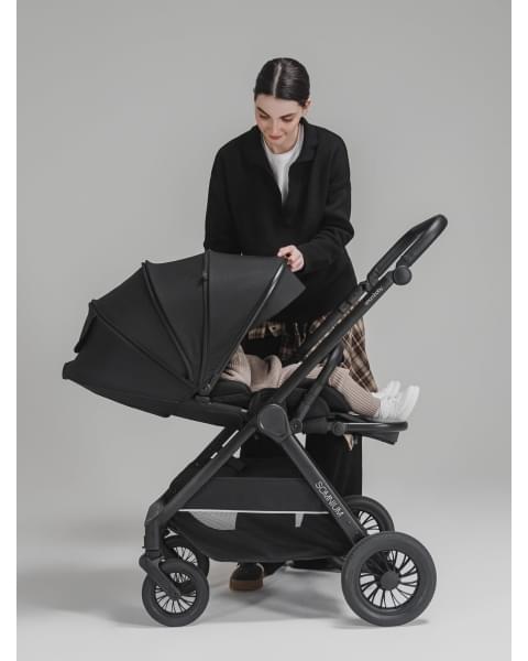 Прогулочная коляска с реверсивным блоком Amarobaby, Somnium, чёрный