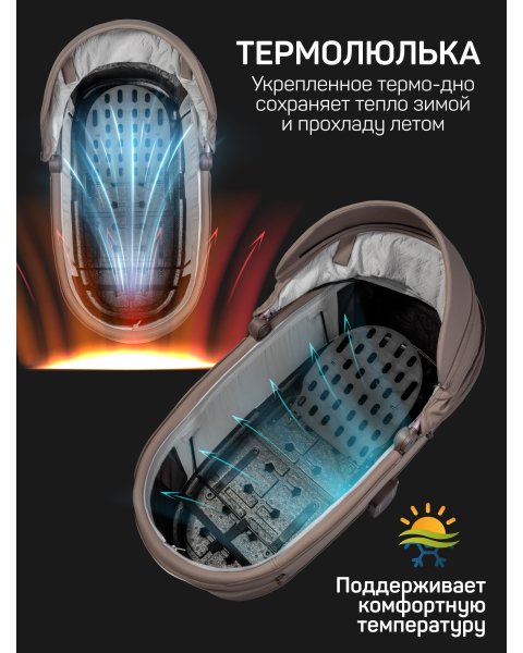 Детская коляска AmaroBaby Phenom 3 в 1 бежевый
