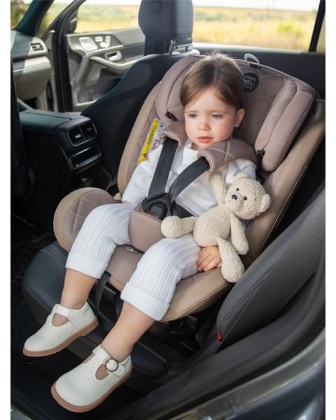 Автокресло детское AMAROBABY Brilliant ISOFIX класс D, группа 0+/1/2/3, (бежевый)