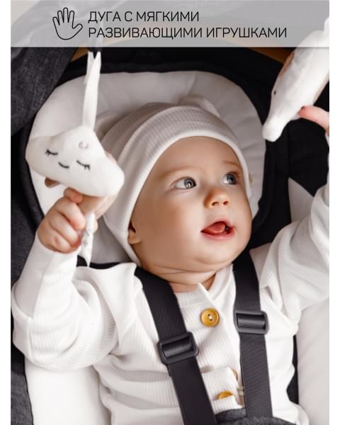 Электронные качели детские AMAROBABY ERGO SWING, чёрный