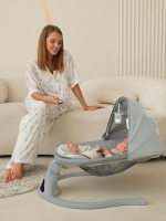 Электронные качели детские Amarobaby Funny swing, серый