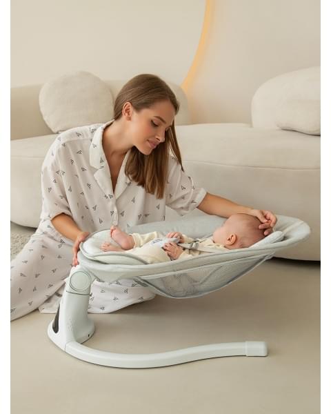 Электронные качели детские Amarobaby Funny swing, серый