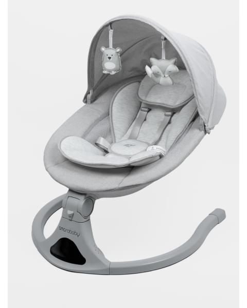 Электронные качели детские Amarobaby Funny swing, серый