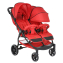 Прогулочная коляска для двойни Pituso Duocity колеса PU, Red / Красный