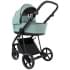 Детская коляска Roan Sol Vintage Leather 2.0 3 в 1 с автокреслом Tutis Elo Lux Edusky Black SL/13/L Misti Mint/Grey/руч. Серый