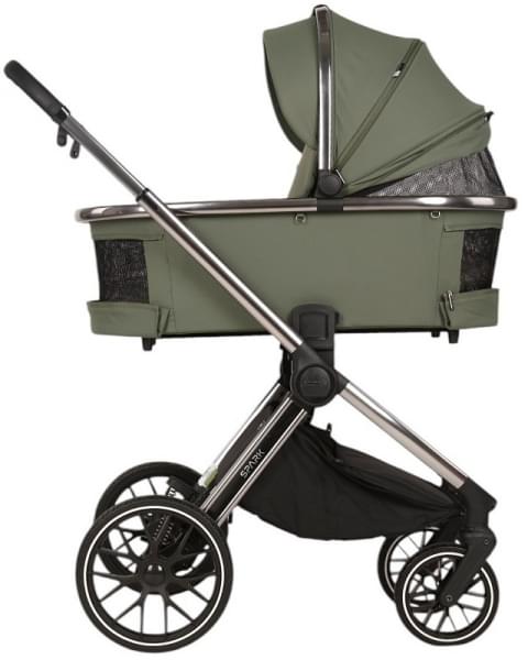 Детская коляска Adamex Spark SE 2 в 1 3-SALVIA-ONYX -ЗЕЛЁНЫЙ-РАМА ХРОМ