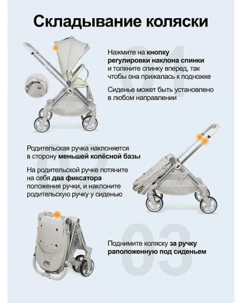 Коляска прогулочная Farfello Olivia O1s,серый