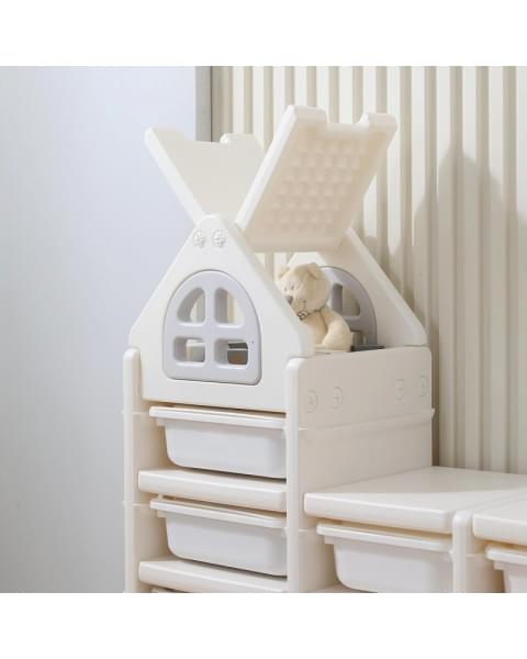 Стеллаж для игрушек UNIX Kids 9 ящиков Grey