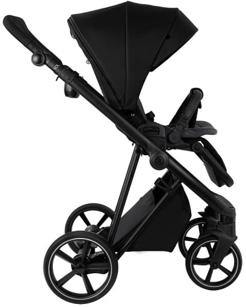 Детская коляска Roan Sol Vintage Leather 2.0 3 в 1 с автокреслом Tutis Elo Lux Edusky Black SL/10/L Black/Black/руч.Черный