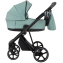 Детская коляска Roan Sol Vintage Leather 2.0 3 в 1 с автокреслом Tutis Elo Lux Edusky Black SL/13/L Misti Mint/Grey/руч. Серый