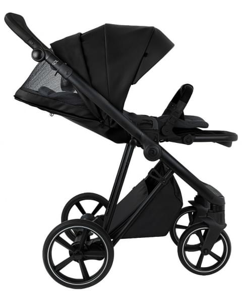 Детская коляска Roan Sol Vintage Leather 2.0 3 в 1 с автокреслом Tutis Elo Lux Edusky Black SL/10/L Black/Black/руч.Черный