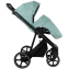Детская коляска Roan Sol Vintage Leather 2.0 3 в 1 с автокреслом Tutis Elo Lux Edusky Black SL/13/L Misti Mint/Grey/руч. Серый