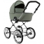 Детская коляска Roan Bass Next Classic 2.0 d14 3 в 1 с автокреслом Tutis Elo Lux EduSky Black BSNC/92/2 Sage Green/Black/руч.Black