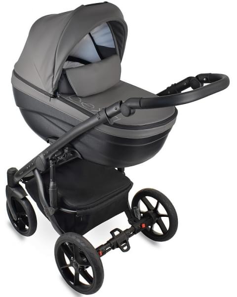Детская коляска Bexa Ideal Eco 2 в 1 IE06 черный+т.серая кожа