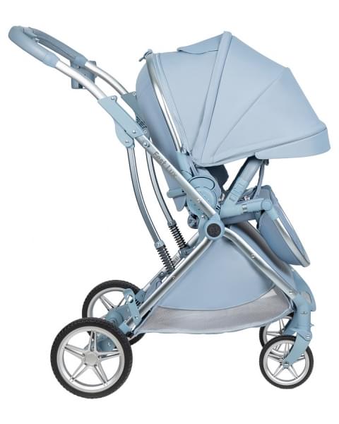 Детская прогулочная коляска Farfello Fest Lux Небесно-голубой FL-8 цветная рама