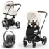 Cybex Priam IV шасси Chrome Brown, Off White (Белый) + Cloud T i-Size
