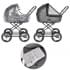 ROAN Коляска 1 в 1 Bass Next Classic короб Black /d12/руч.Коричневый (2места)