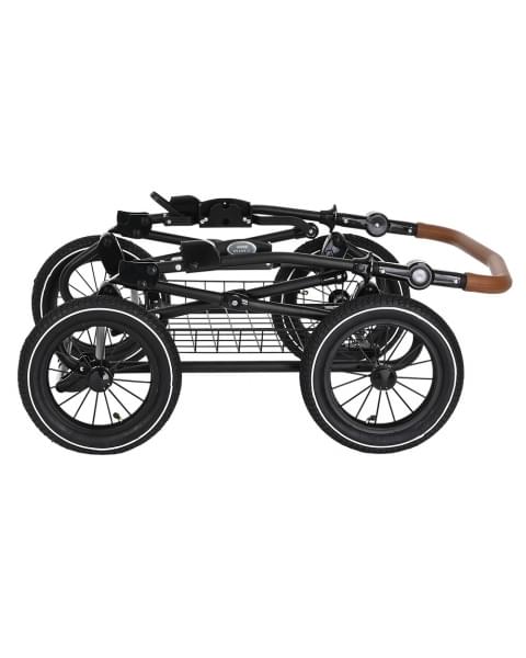 ROAN Коляска 1 в 1 Bass Next Classic короб Black /d12/руч.Коричневый (2места)