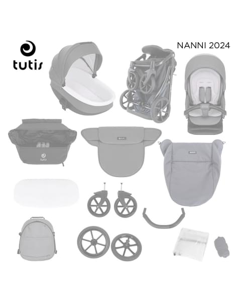 TUTIS Коляска 2 в1 NANNI короб + прогулка Coffee Brown