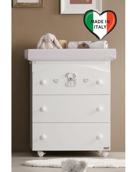 Пеленальный комод Erbesi Lucky белый/песочный