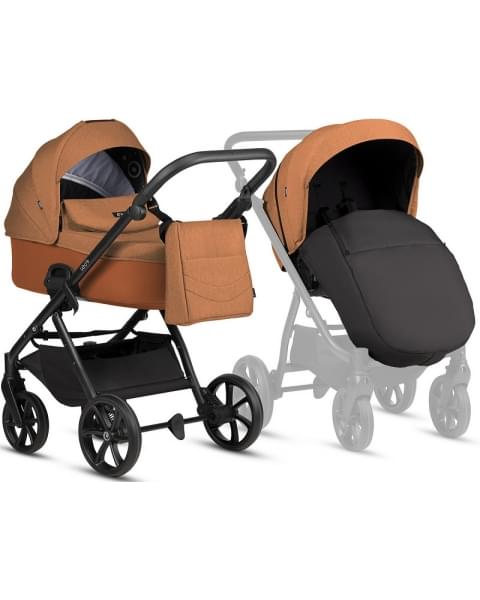 Детская коляска Tutis Leo 3 Plus 3 в 1 с автокреслом Elo Lux EduSky Black 1582280 Orange