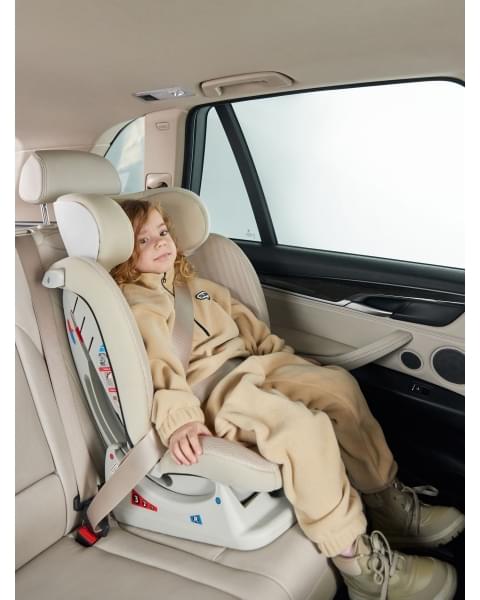 Автокресло для детей «SANDEX» Happy Baby light grey