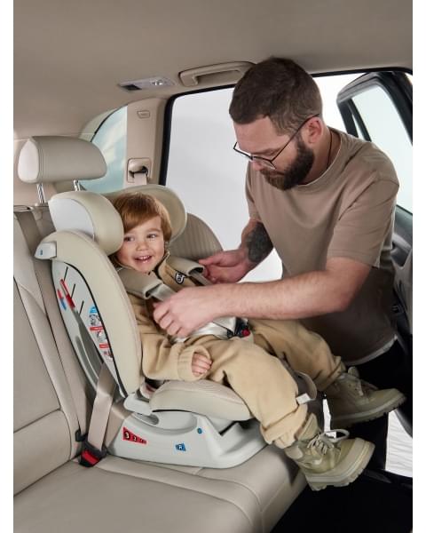 Автокресло для детей «SANDEX» Happy Baby light grey