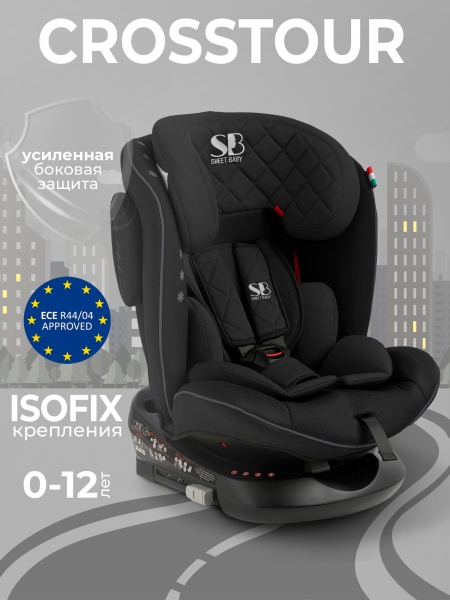 Автокресло группа 0123 (0-36) Sweet Baby Crosstour HB636 360 SPS Isofix Black