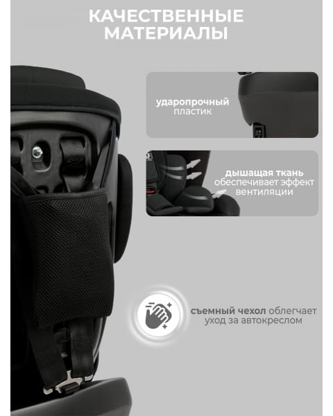 Автокресло группа 0123 (0-36) Sweet Baby Crosstour HB636 360 SPS Isofix Black