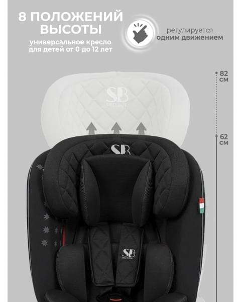 Автокресло группа 0123 (0-36) Sweet Baby Crosstour HB636 360 SPS Isofix Black
