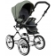Детская коляска Roan Bass Next Classic 2.0 d14 3 в 1 с автокреслом Tutis Elo Lux EduSky Black BSNC/92/2 Sage Green/Black/руч.Black